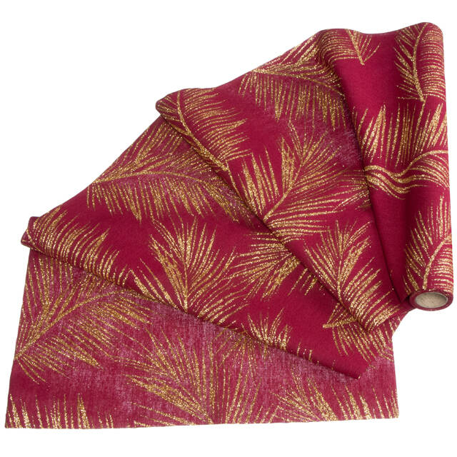 Ткань для декорирования Золотистый Оазис 35*200 см томный бургунди Kaemingk
