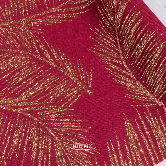 Ткань для декорирования Золотистый Оазис 35*200 см томный бургунди Kaemingk (Кейминг)