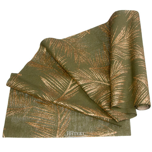 Ткань для декорирования Золотистый Оазис 35*200 см зелёный Kaemingk