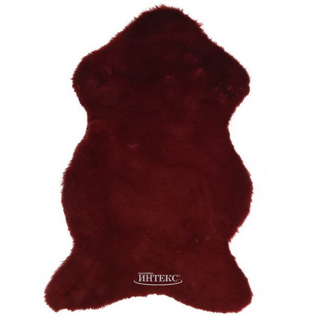 Декоративный меховой коврик Isavina 90*50 см бургунди Kaemingk