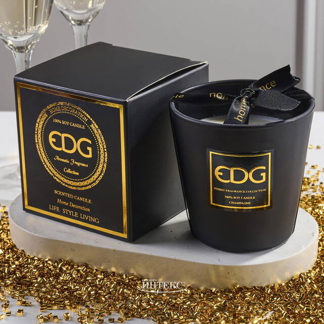 Ароматическая свеча в стакане Gasperi di Soia: Champagne, 22 часа горения EDG