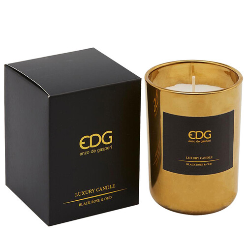 Ароматическая свеча в стакане Gasperi de Luxe: Black Rose&Oud 11 см EDG