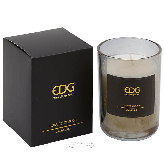 Ароматическая свеча в стакане Gasperi de Luxe: Champagne 11 см EDG