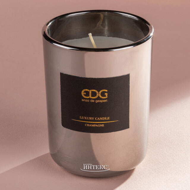 Ароматическая свеча в стакане Gasperi de Luxe: Champagne 11 см EDG