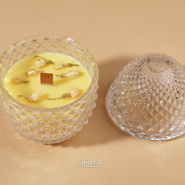 Ароматическая свеча Флора: Имбирь и Тёплая Ваниль 12 см, 20 часов горения EDG (ЭДГ)