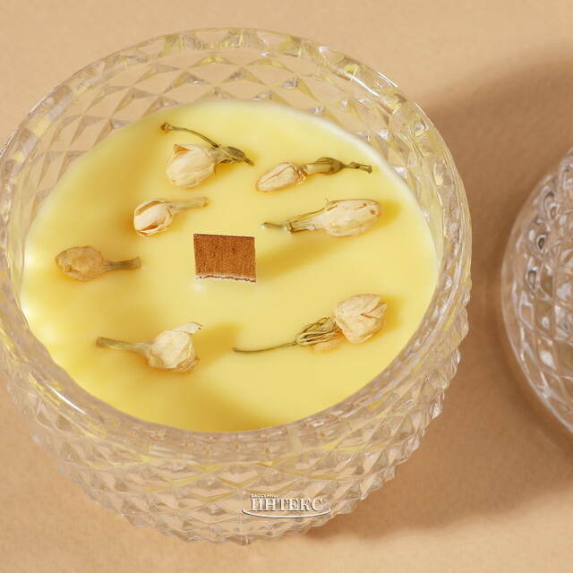 Ароматическая свеча Флора: Имбирь и Тёплая Ваниль 12 см, 20 часов горения EDG (ЭДГ)