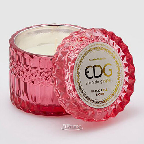 Ароматическая свеча Crystal Gasperi: Black Rose&Oud 9 см, стекло EDG