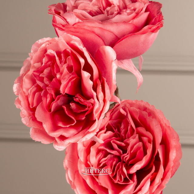 Искусственная Роза Шёлковое Сияние 58 см розовая Kaemingk (Кейминг)