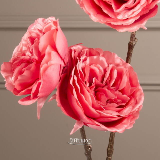 Искусственная Роза Шёлковое Сияние 58 см розовая Kaemingk (Кейминг)