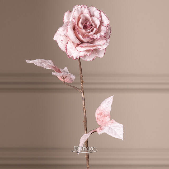 Искусственная роза Аурелия 60 см розовый бутон Kaemingk