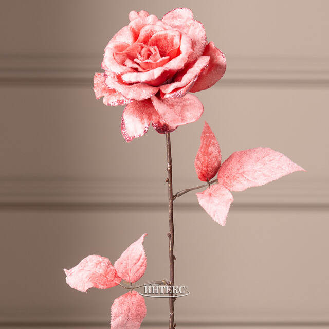 Искусственная роза Аурелия 60 см розовый бархат Kaemingk