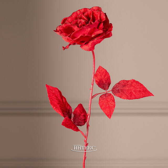 Искусственная роза Аурелия 60 см бордовая Kaemingk