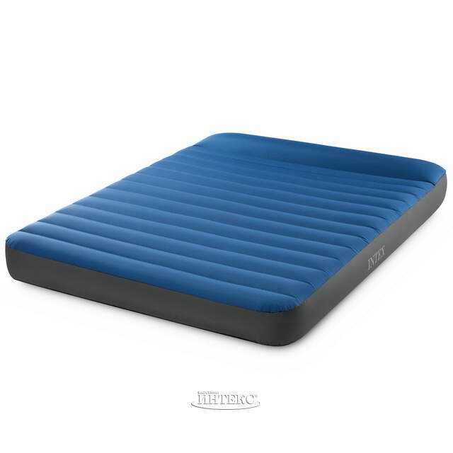 Надувной туристический матрас для кемпинга 152*203*22 см, с USB-насосом INTEX (Интекс)
