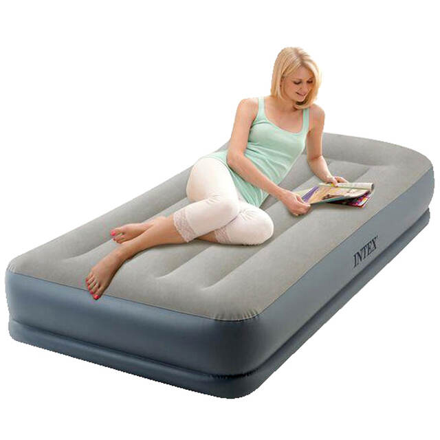 Надувной матрас с насосом Pillow Rest 99*191*30 см INTEX