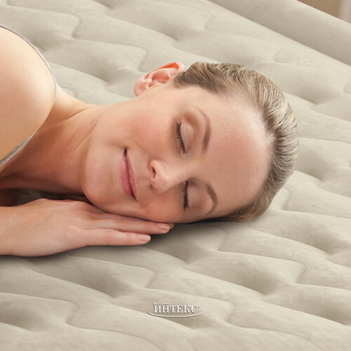 Надувная кровать с насосом Ultra Plush 99*191*46 см INTEX
