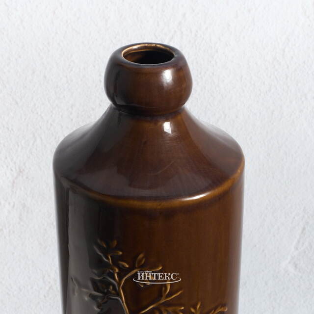 Декоративная ваза Ботаника 30 см шоколадная Kaemingk (Кейминг)