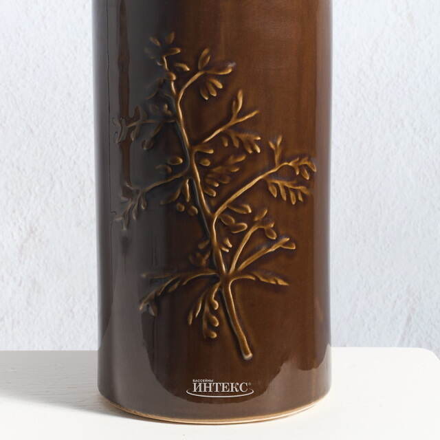 Декоративная ваза Ботаника 30 см шоколадная Kaemingk (Кейминг)