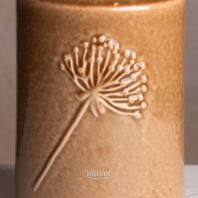 Декоративный подсвечник Ботаника 21 см карамельный Kaemingk