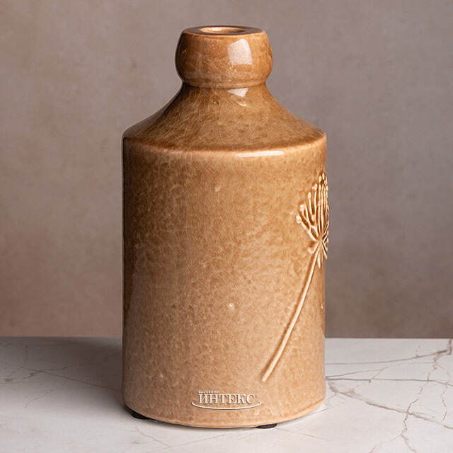 Декоративный подсвечник Ботаника 21 см карамельный Kaemingk