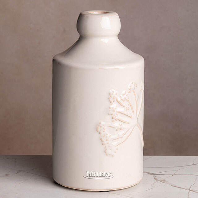 Декоративный подсвечник Ботаника 21 см молочный Kaemingk (Кейминг)