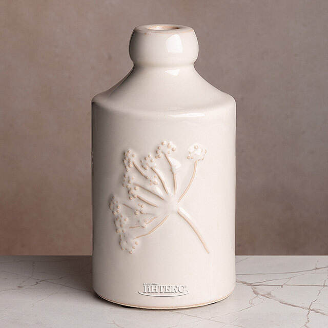 Декоративный подсвечник Ботаника 21 см молочный Kaemingk (Кейминг)