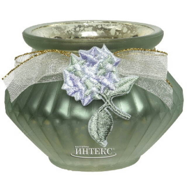 Стеклянный подсвечник Fleur Romantique: Sauge 8 см Kaemingk