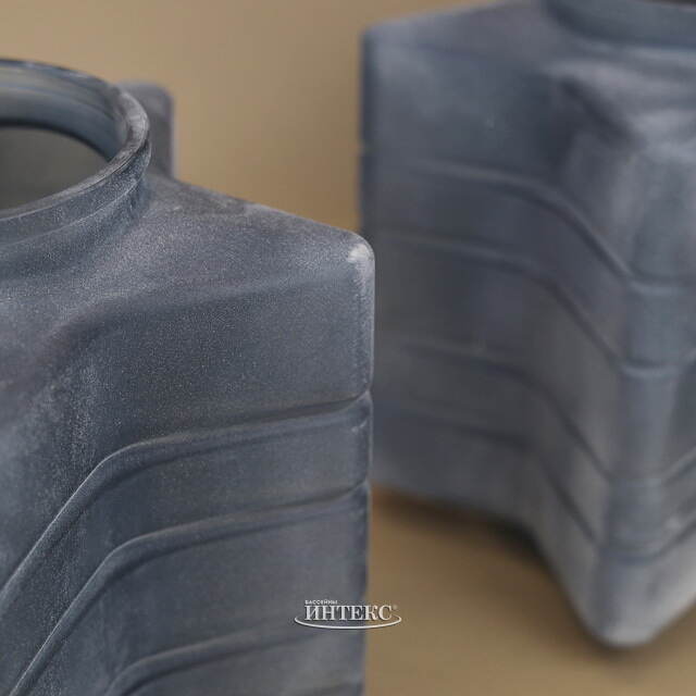 Стеклянный подсвечник Blue Frosty 23 см Kaemingk