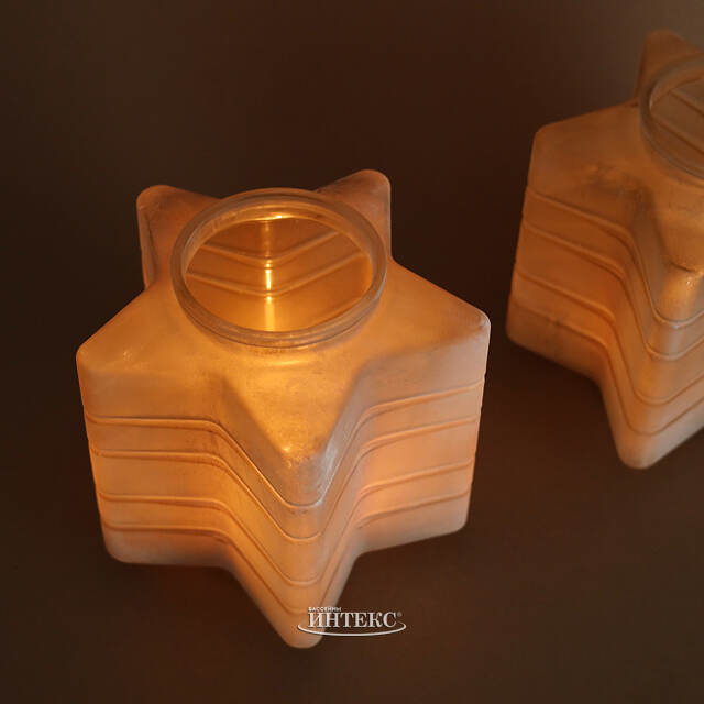 Стеклянный подсвечник Frosty 23 см Kaemingk