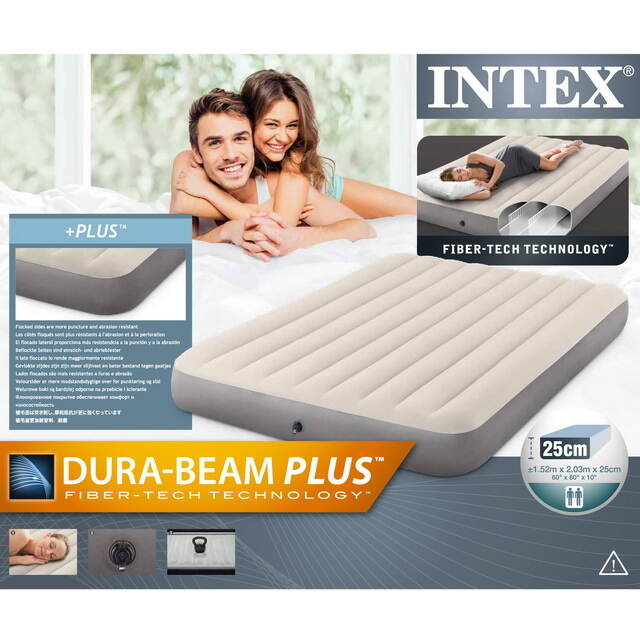 Надувной матрас Deluxe Single-High 152*203*25 см INTEX (Интекс)