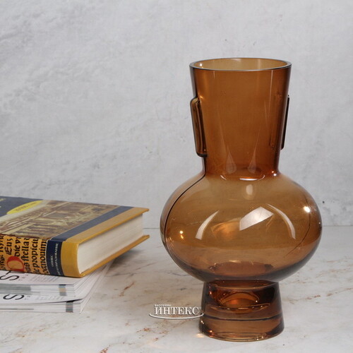 Стеклянная ваза Soeira Amber 22 см Kaemingk