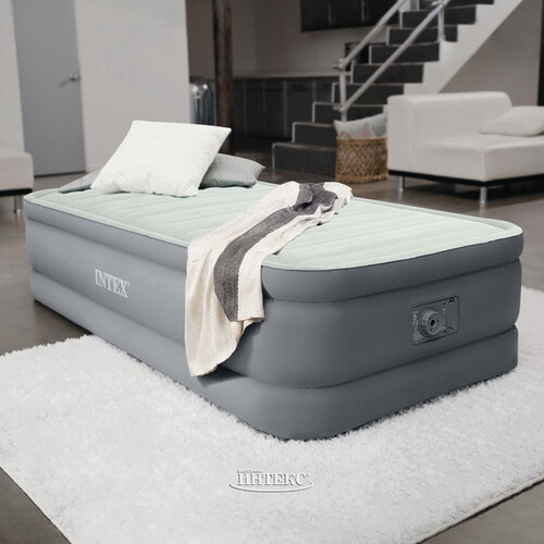 Надувная кровать с насосом Premaire I 99*191*46 см INTEX