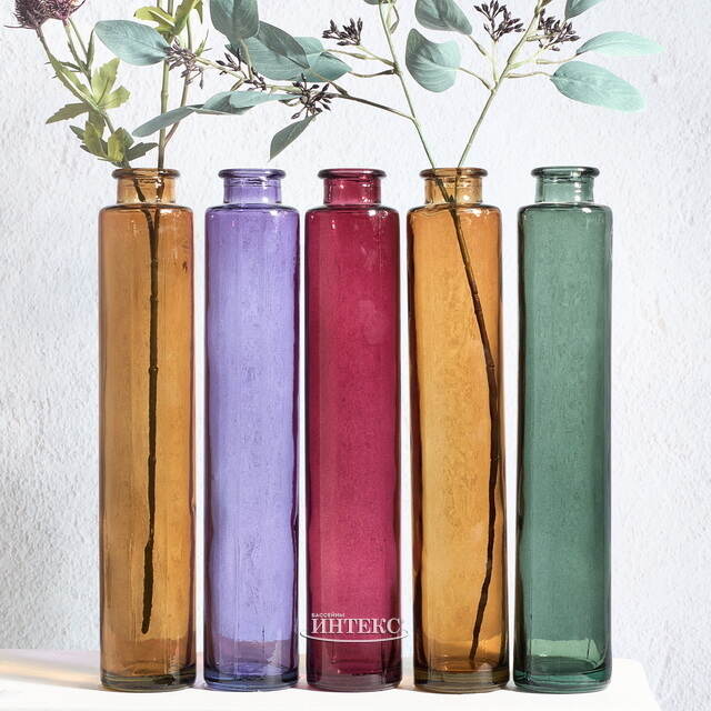 Набор стеклянных бутылок Салон де Прованс 32 см, 5 шт Kaemingk (Кейминг)