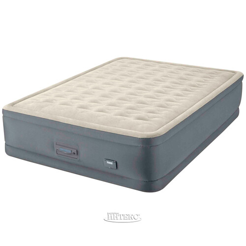 Надувная кровать с насосом Premaire II 152*203*46 см, USB INTEX