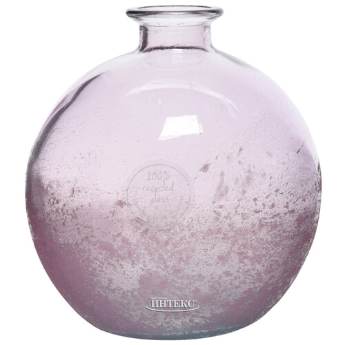 Декоративная ваза Эстер 18*16 см розовая, стекло Kaemingk