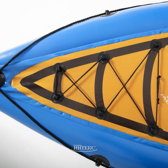 Надувная байдарка Champion-X1 одноместная 275*81 см + насос и весла Bestway