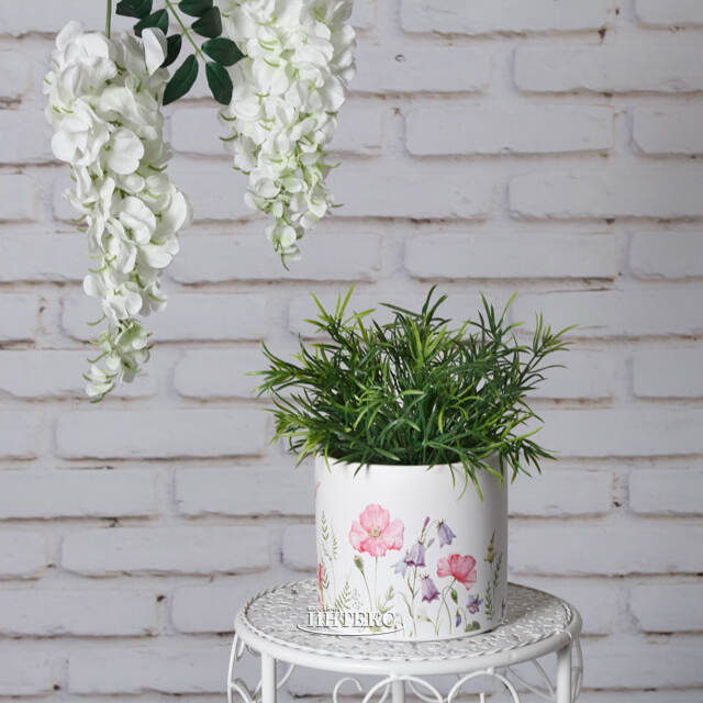 Декоративное кашпо Летний Луг 13 см, керамика Kaemingk (Кейминг)