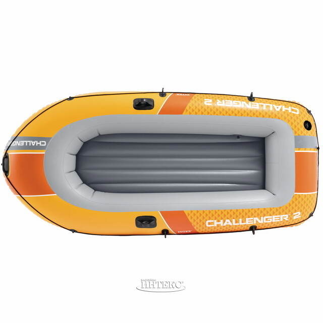 Надувная лодка Challenger (Челленджер) двухместная 236*114*41 см + насос и весла INTEX (Интекс)