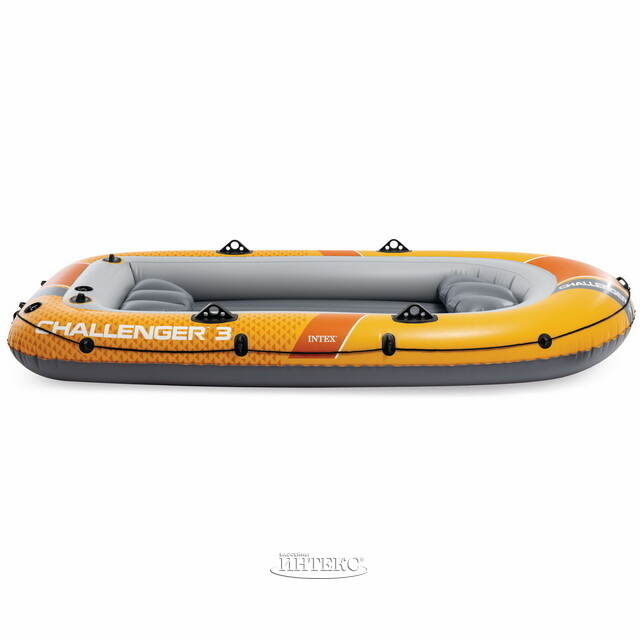 Надувная лодка Challenger (Челленджер) трехместная 295*137*43 см + насос и весла INTEX (Интекс)