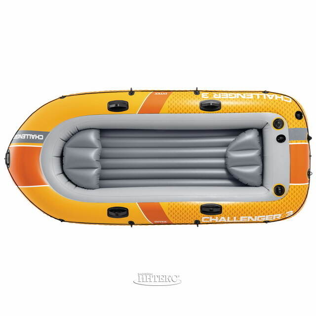 Надувная лодка Challenger (Челленджер) трехместная 295*137*43 см + насос и весла INTEX (Интекс)