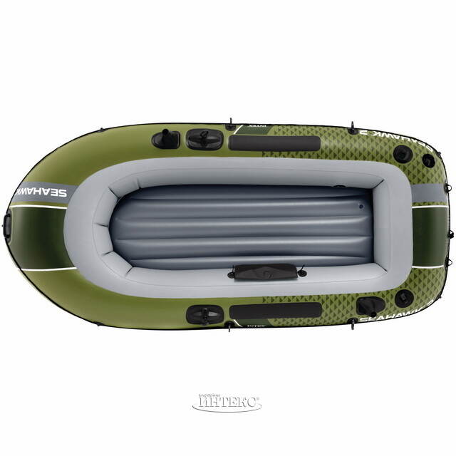 Надувная лодка Seahawk (Сихоук) двухместная 236*114*41 см + насос и весла INTEX (Интекс)