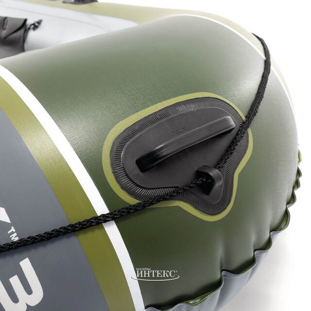 Надувная лодка Seahawk (Сихоук) трехместная 295*137*43 см + насос и весла INTEX (Интекс)