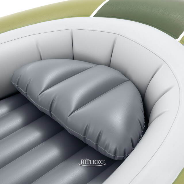 Надувная лодка Seahawk (Сихоук) трехместная 295*137*43 см + насос и весла INTEX (Интекс)