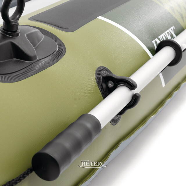 Надувная лодка Seahawk (Сихоук) трехместная 295*137*43 см + насос и весла INTEX (Интекс)