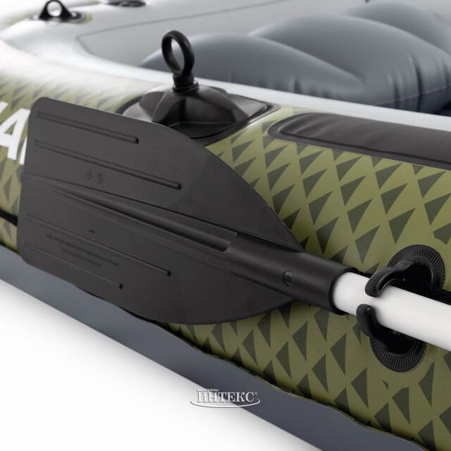 Надувная лодка Seahawk (Сихоук) четырехместная 351*145*48 см + насос и весла INTEX (Интекс)