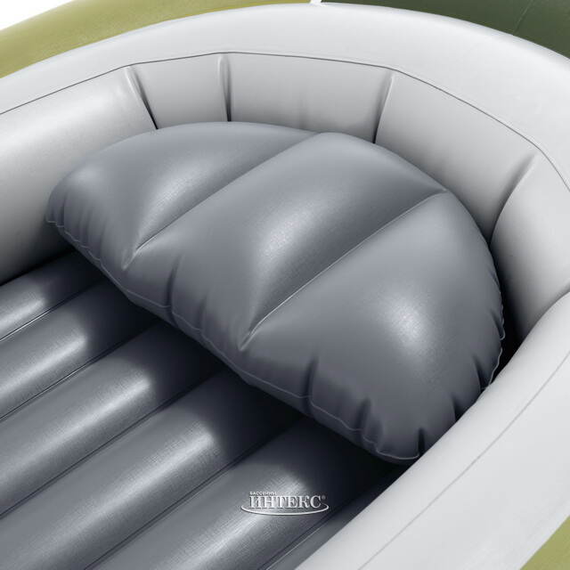 Надувная лодка Seahawk (Сихоук) четырехместная 351*145*48 см + насос и весла INTEX (Интекс)