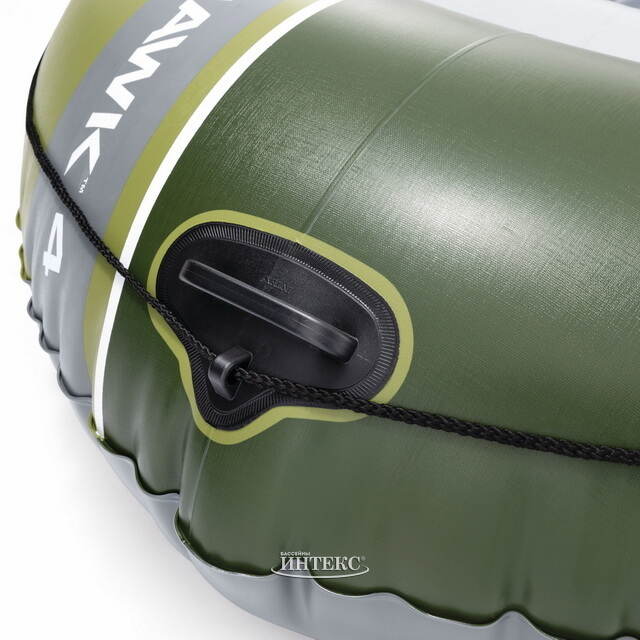 Надувная лодка Seahawk (Сихоук) четырехместная 351*145*48 см + насос и весла INTEX (Интекс)