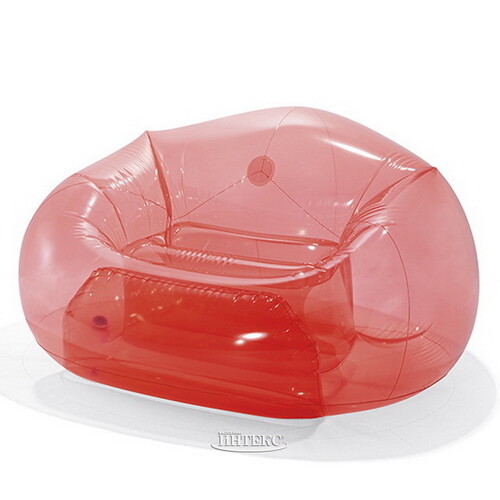 Надувное кресло Beanless Bag Chair 137*127*74 см розовое прозрачное INTEX