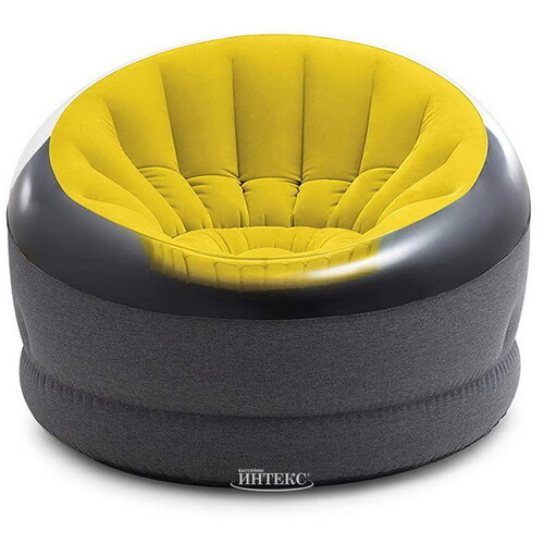Надувное кресло Empire Chair 112*109*69 см жёлтое INTEX