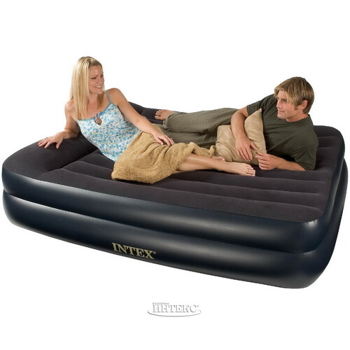 Надувная кровать Pillow Rest 152*203*42 см INTEX