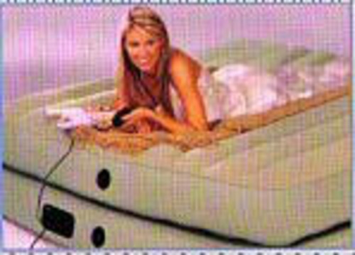 Надувная кровать Comfort Bed, QUEEN 152х203х48, цвет Синий, встроенный электро насос INTEX